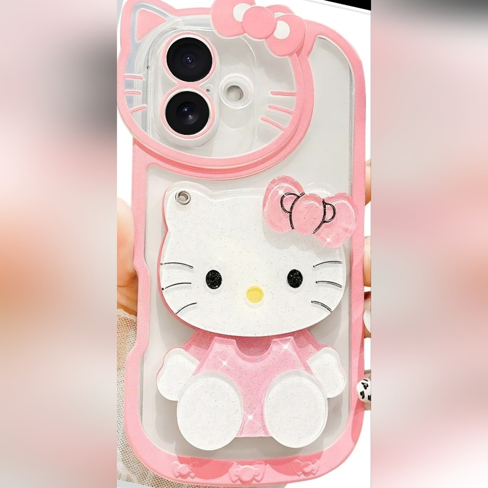 CASE cell phone protector compatible with IP 16 6.1, pink with mirror - Picture 3 of 3